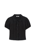 illigo-ss-25-pintuck-frill-blouse-black
