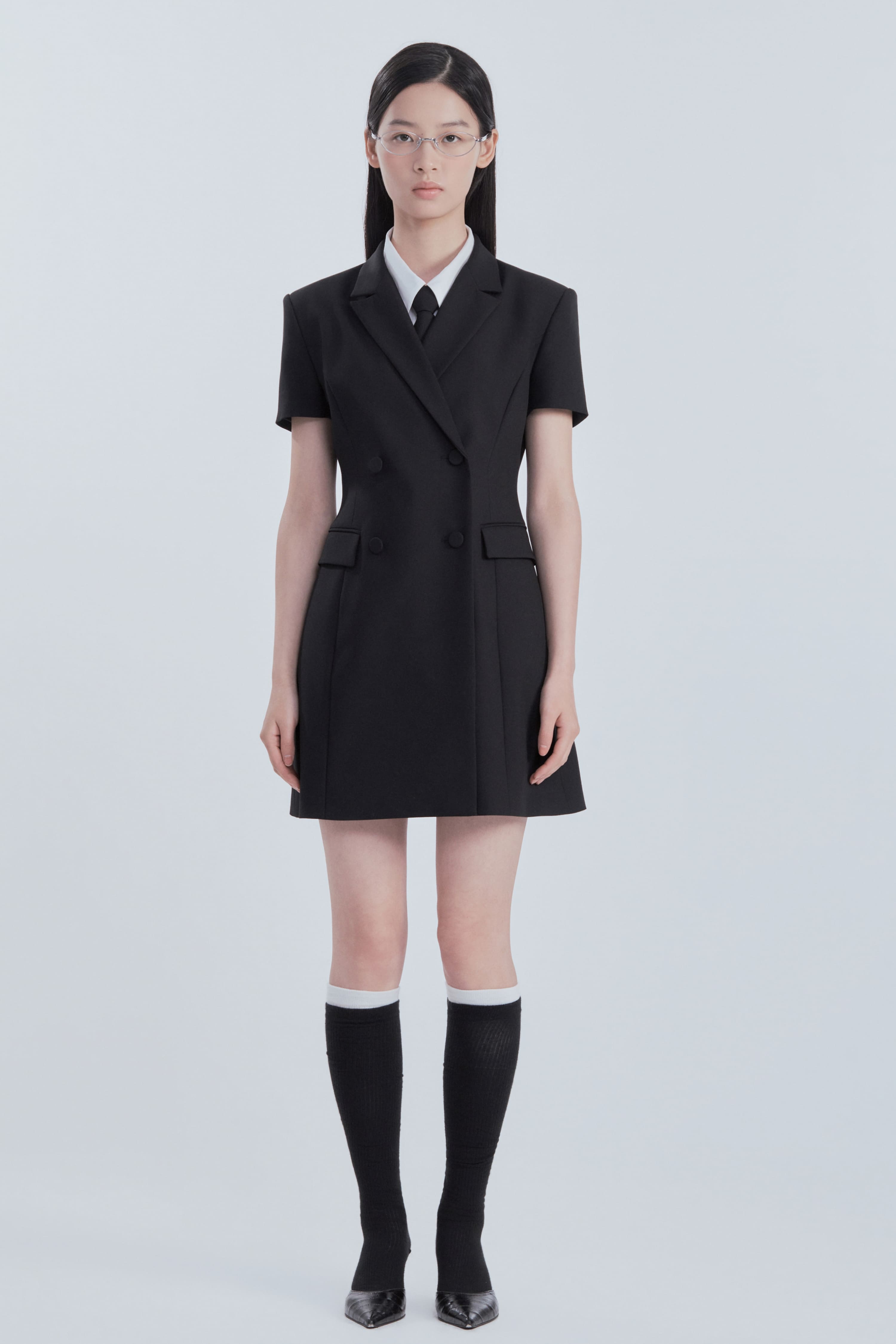 mausoleum-fw-26-jenn-half-sleeve-suit-jacket-dress-black-black-s