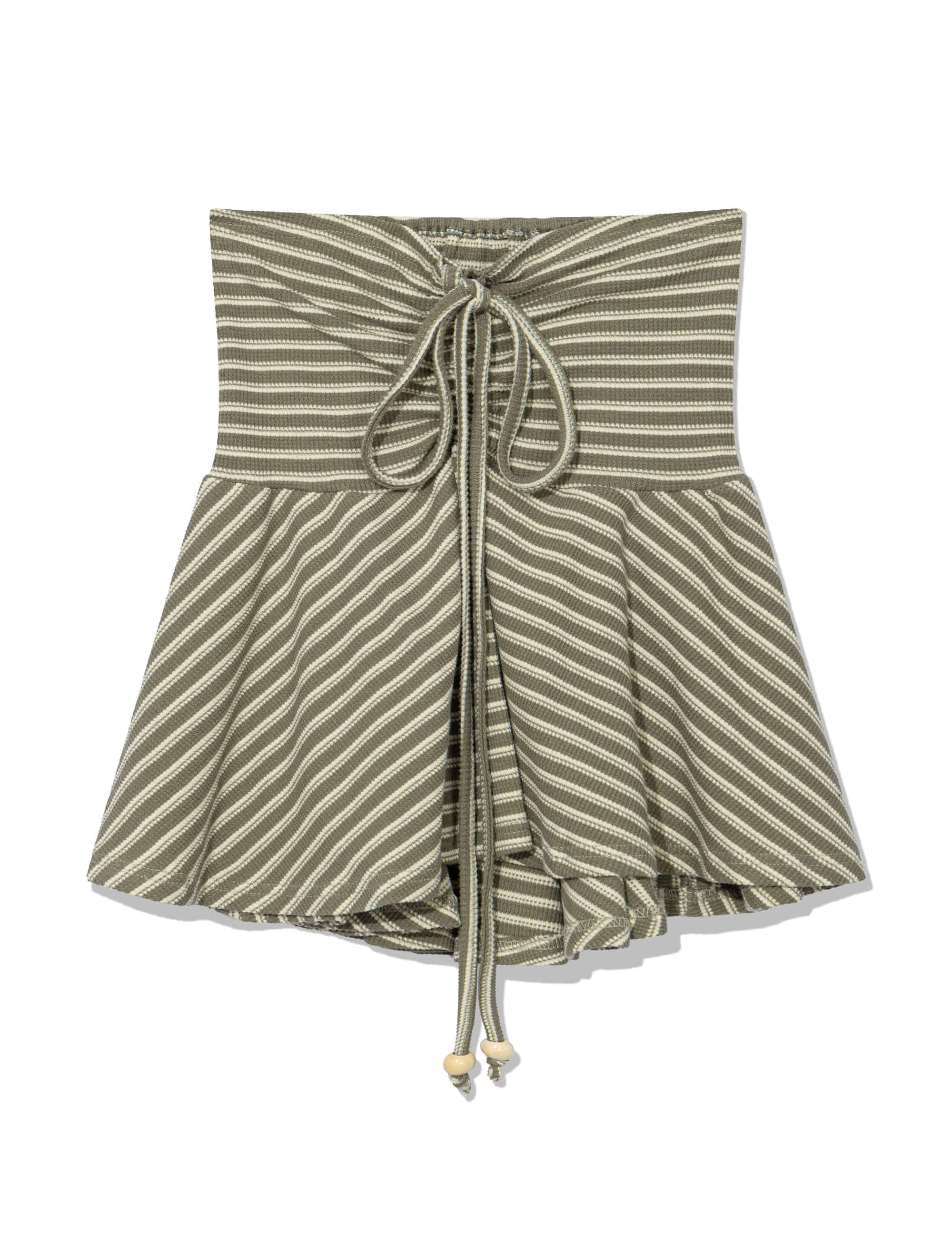 uglyshadow-ss-26-stripe-shirring-flare-top-khaki-khaki-s