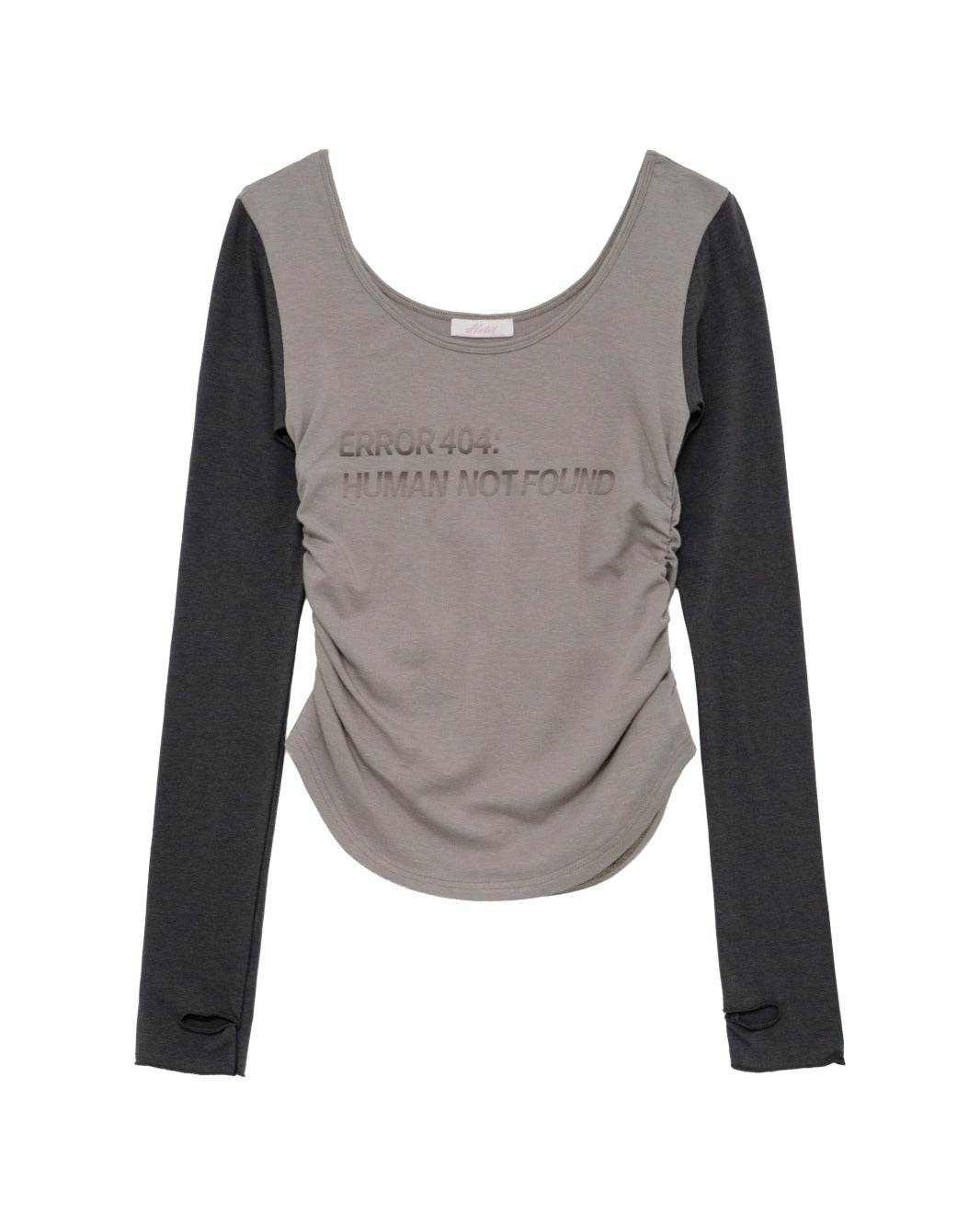 hetit-fw-25-error-404-shirring-warmer-top-mud-gray-mud-gray-s