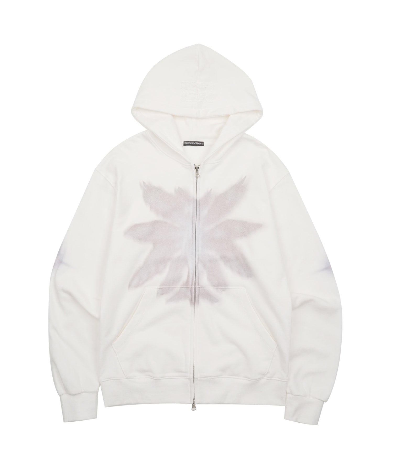 high-school-disco-fw-25-decalcomania-angel-hoodie-white-s