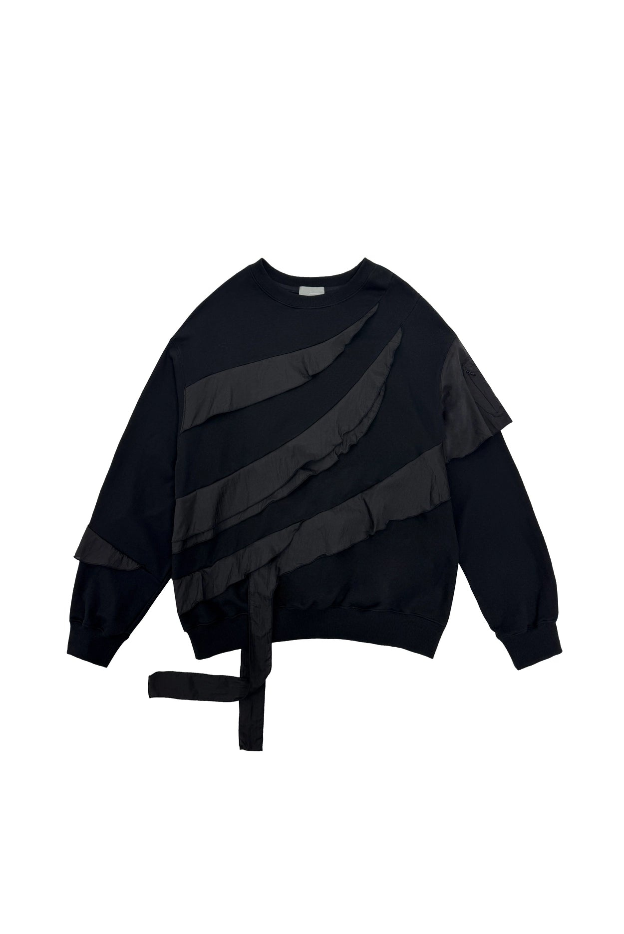 differentis-ss-25-sheer-ruffled-sweatshirtblack
