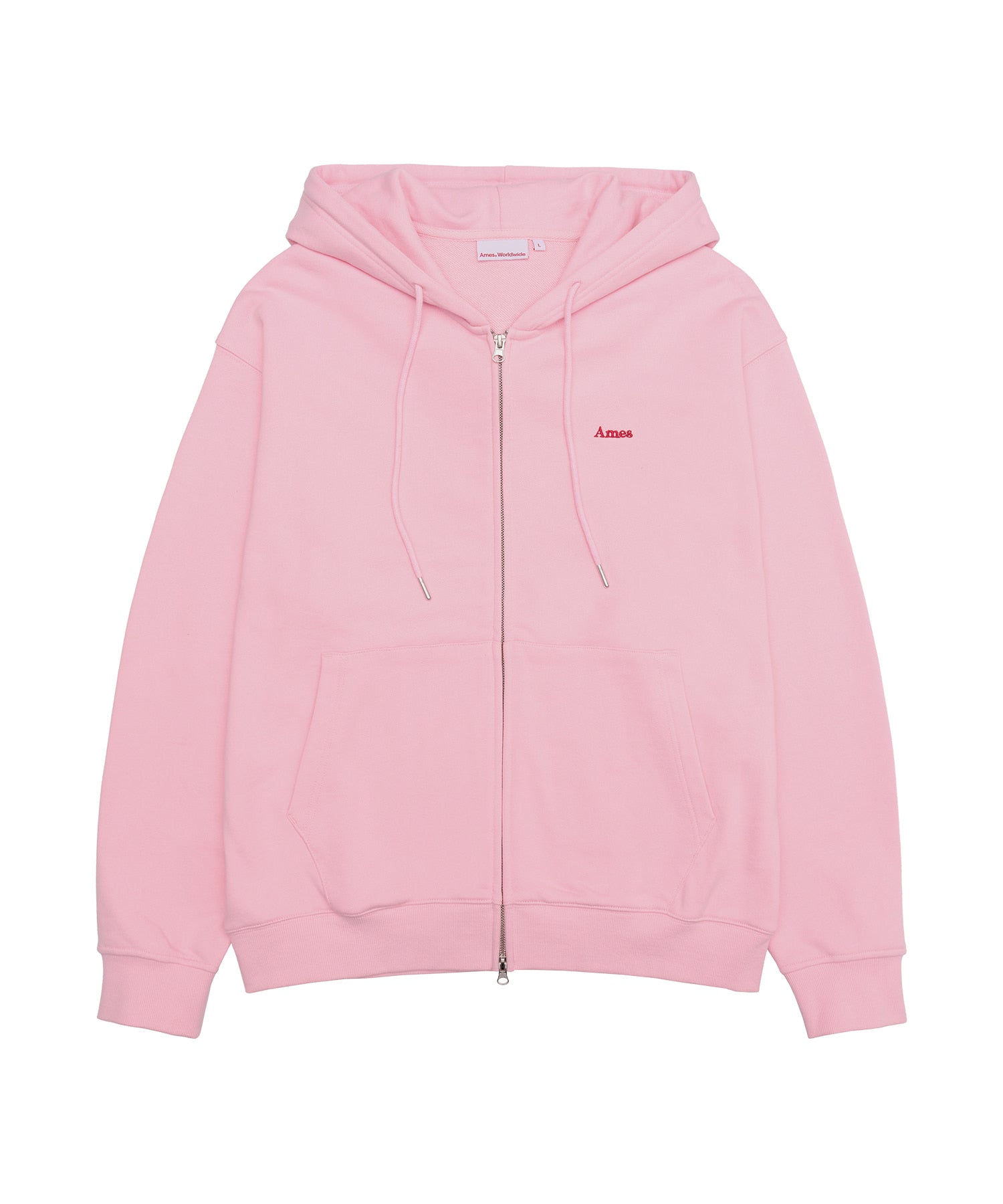 ames-worldwide-fw-25-basic-small-logo-hoodie-zip-up-pink-pink-s