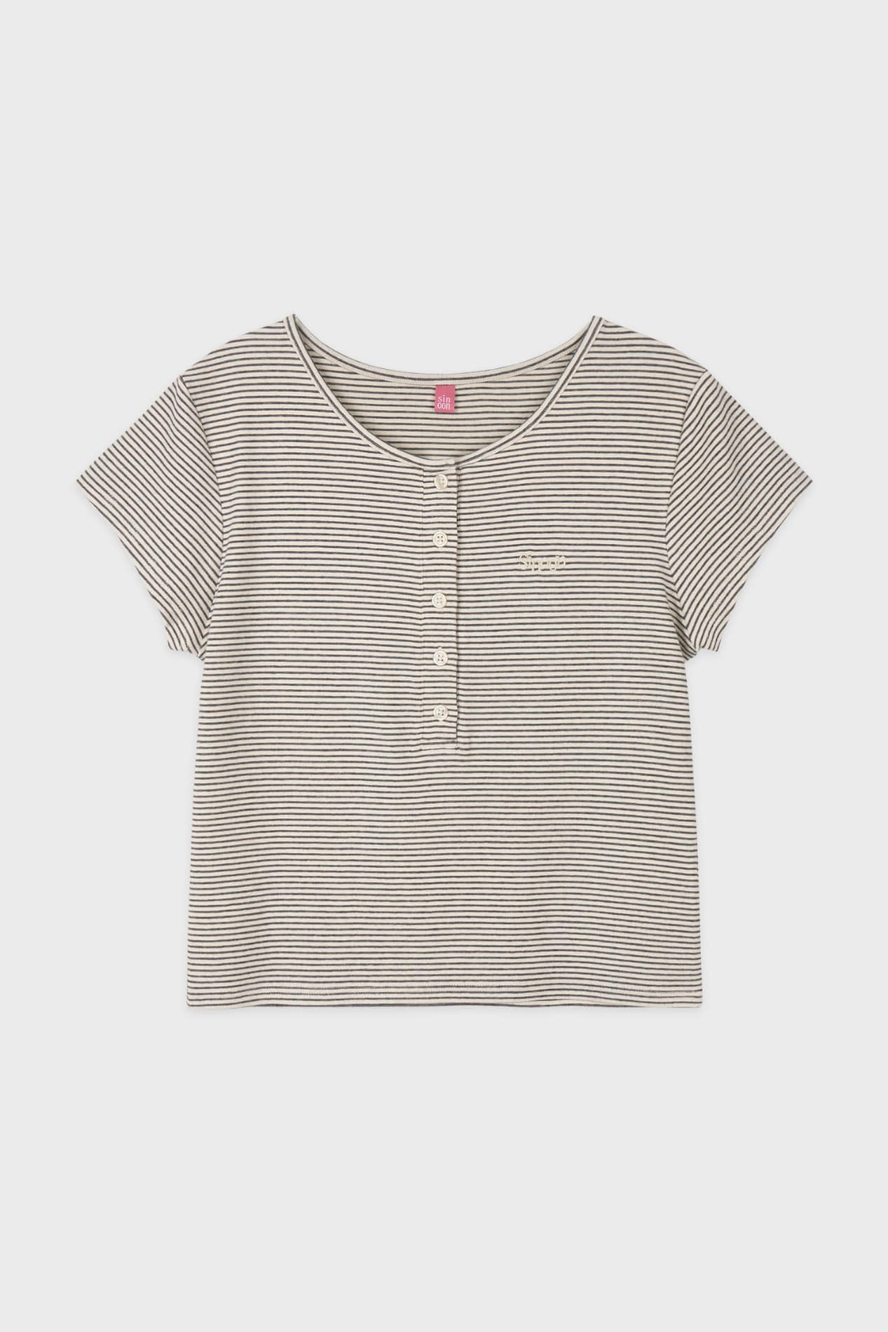 sinoon-ss-26-sn-henley-neck-stripe-cap-sleeved-t-shirt-ivory-ivory-s