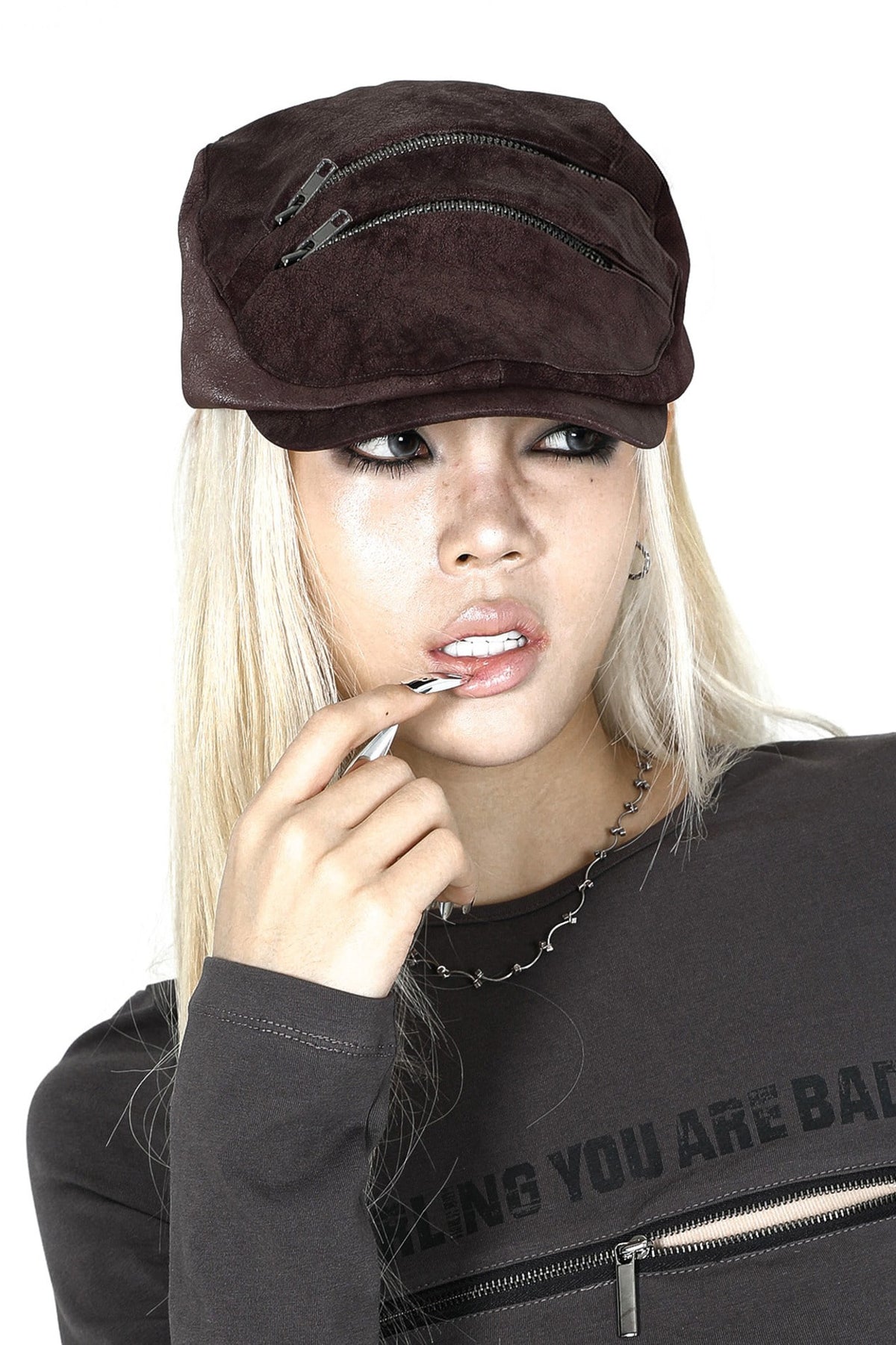 darling-you-are-bad-fw-26-double-zip-hunting-cap-vintage-wine-vintage-wine-s