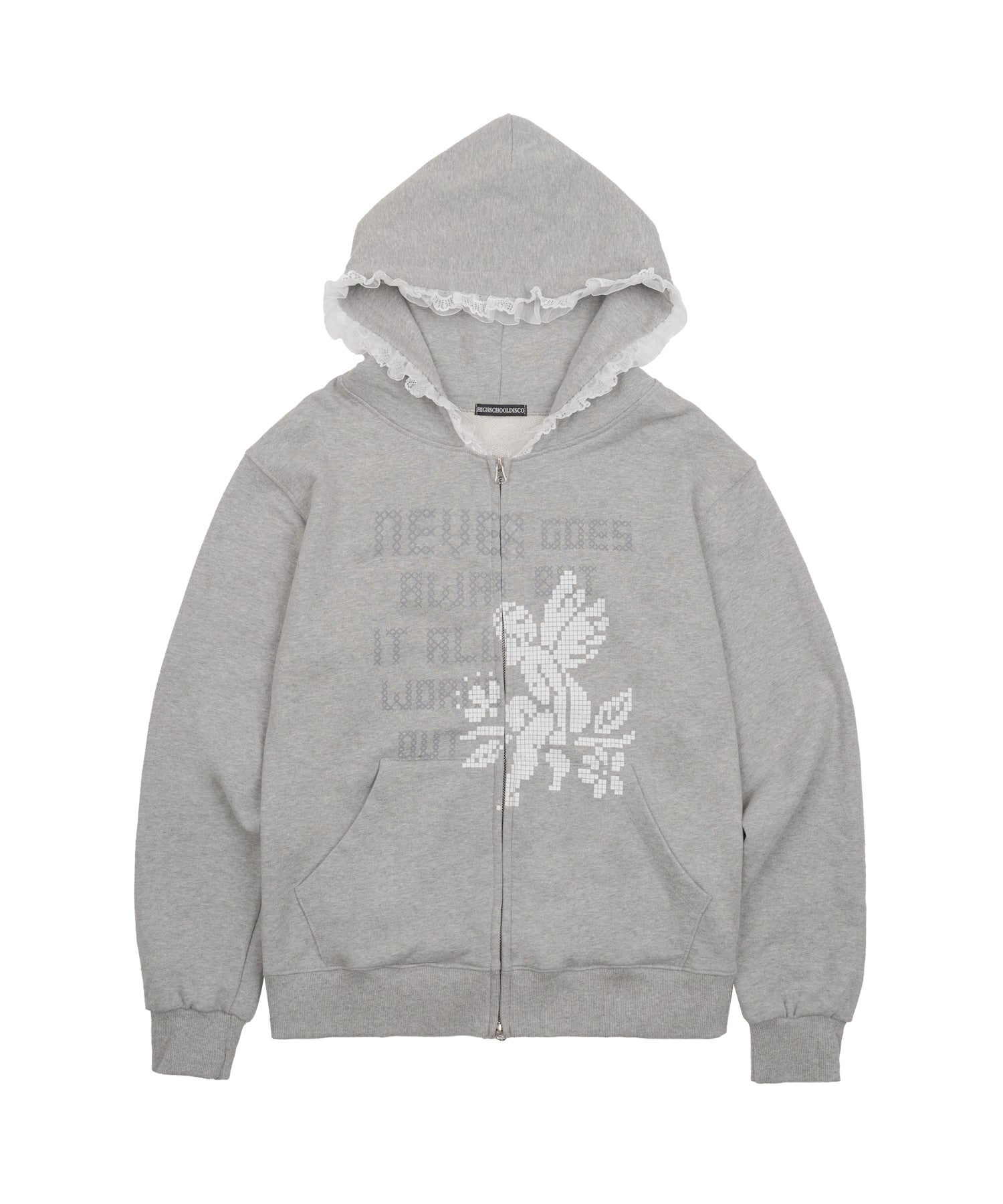 high-school-disco-fw-25-lace-cross-stitch-hoodie-gray-s