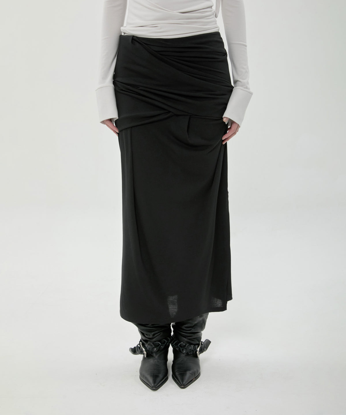 flareup-fw-26-draped-long-skirt-fl-275-black-black-s