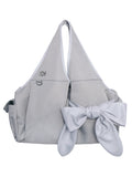 [SIWEOL107] Bow Shoulder Bag_Light Grey