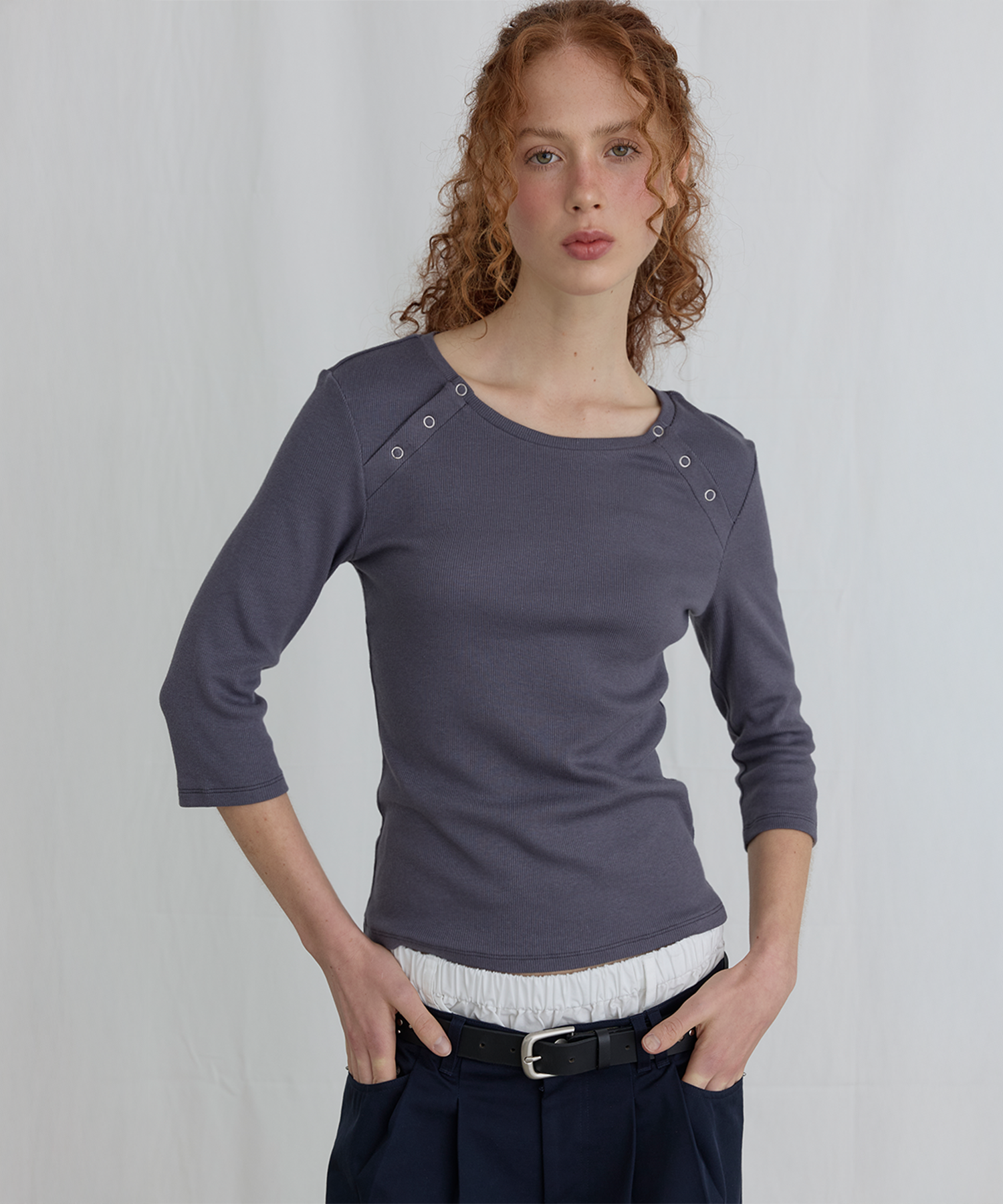 ordes-ss-25-3/4-button-tee-charcoal