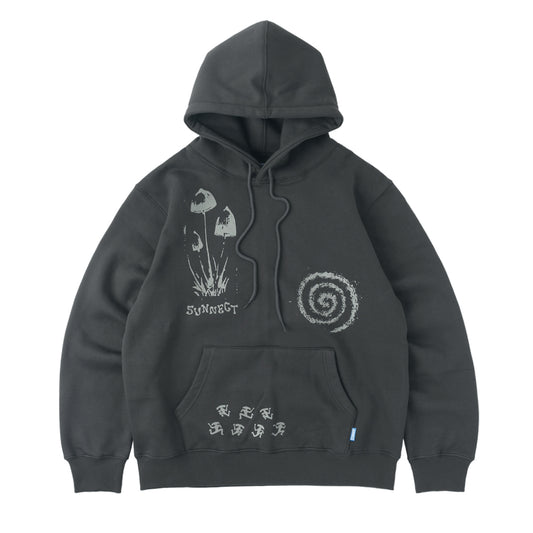 [SUNNECT] FW 24 P.P.P. Hoodie - Charcoal