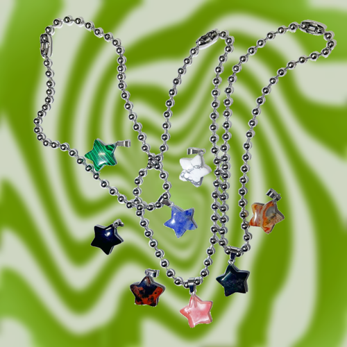 3amgang-seasonless-antique-star-ball-chain-necklace-8color