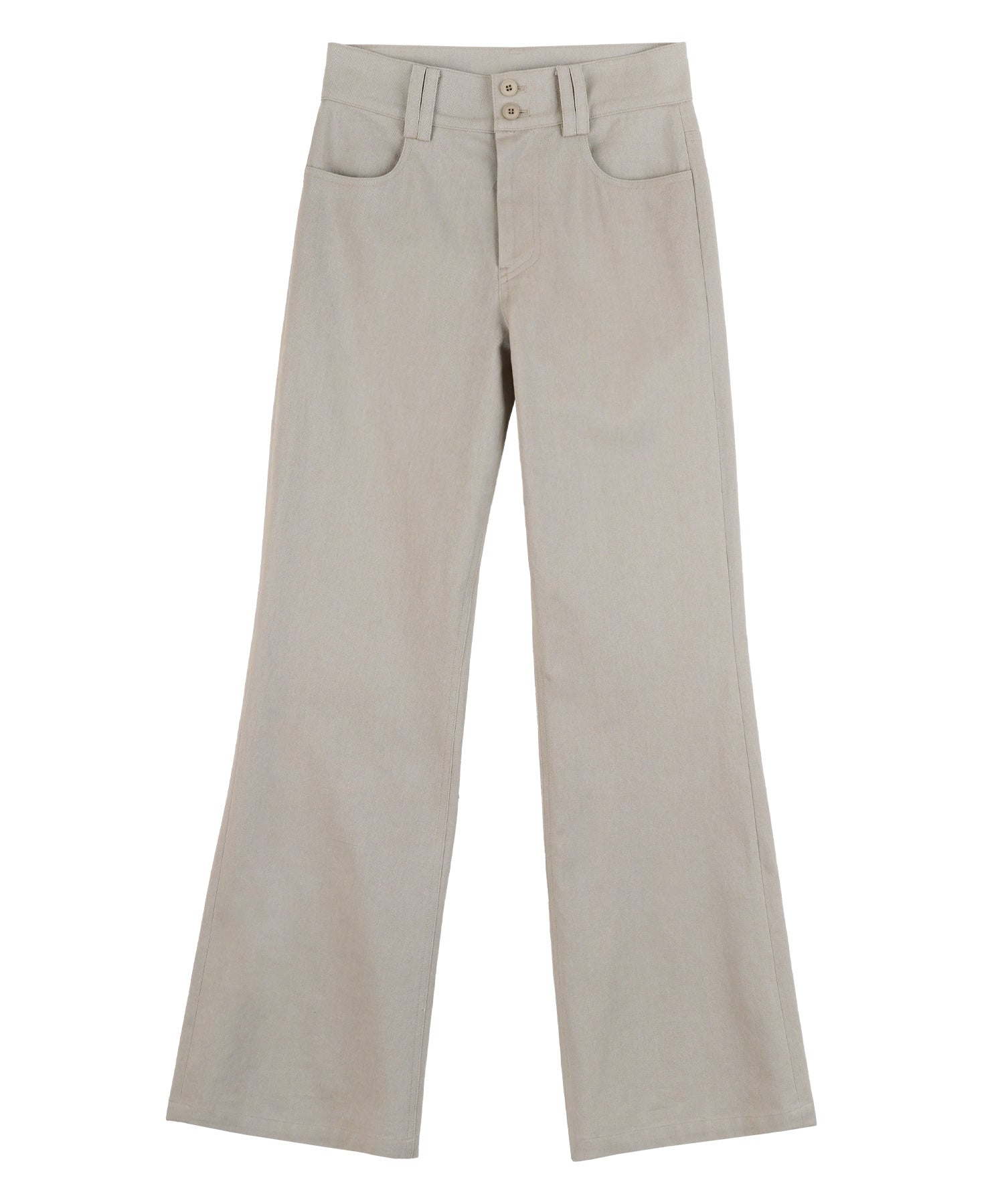 high-school-disco-ss-26-two-button-pocket-bootcut-pants-beige-s