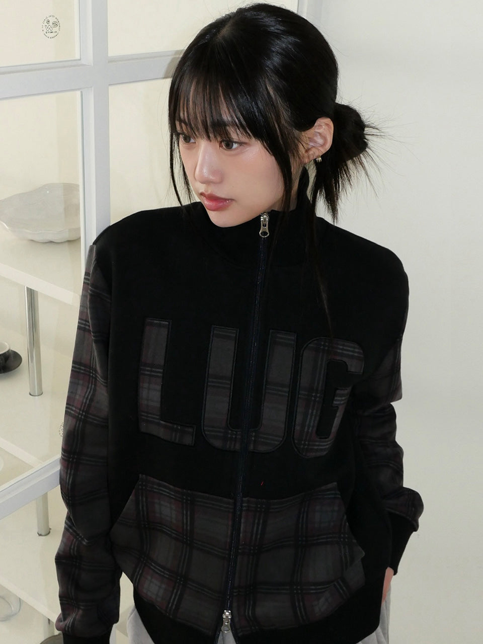 luv-is-true-fw-25-ev-check-lug-training-zip-up-black-black-s