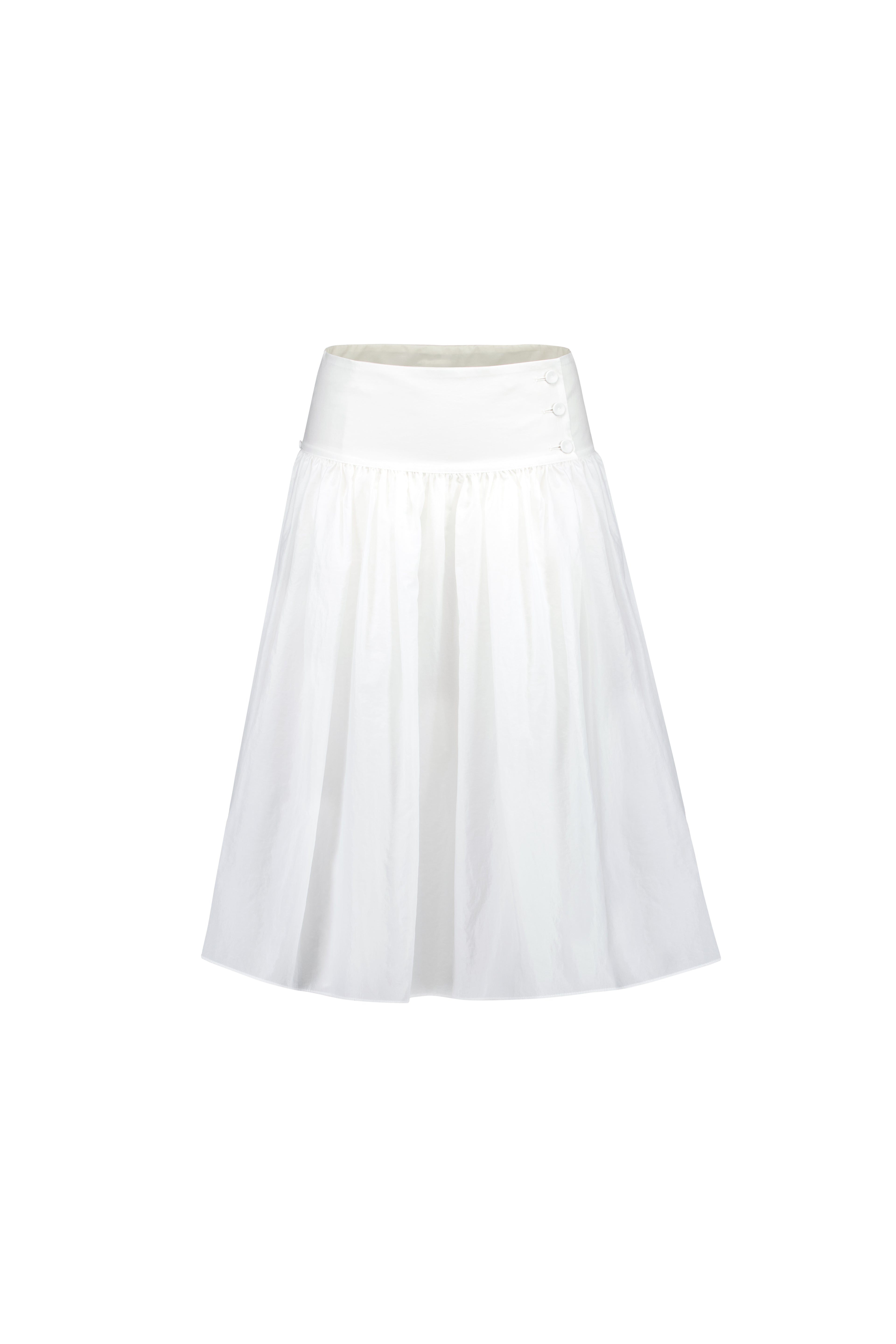 pokofosca-ss-25-glossy-button-wrap-skirt-(white)