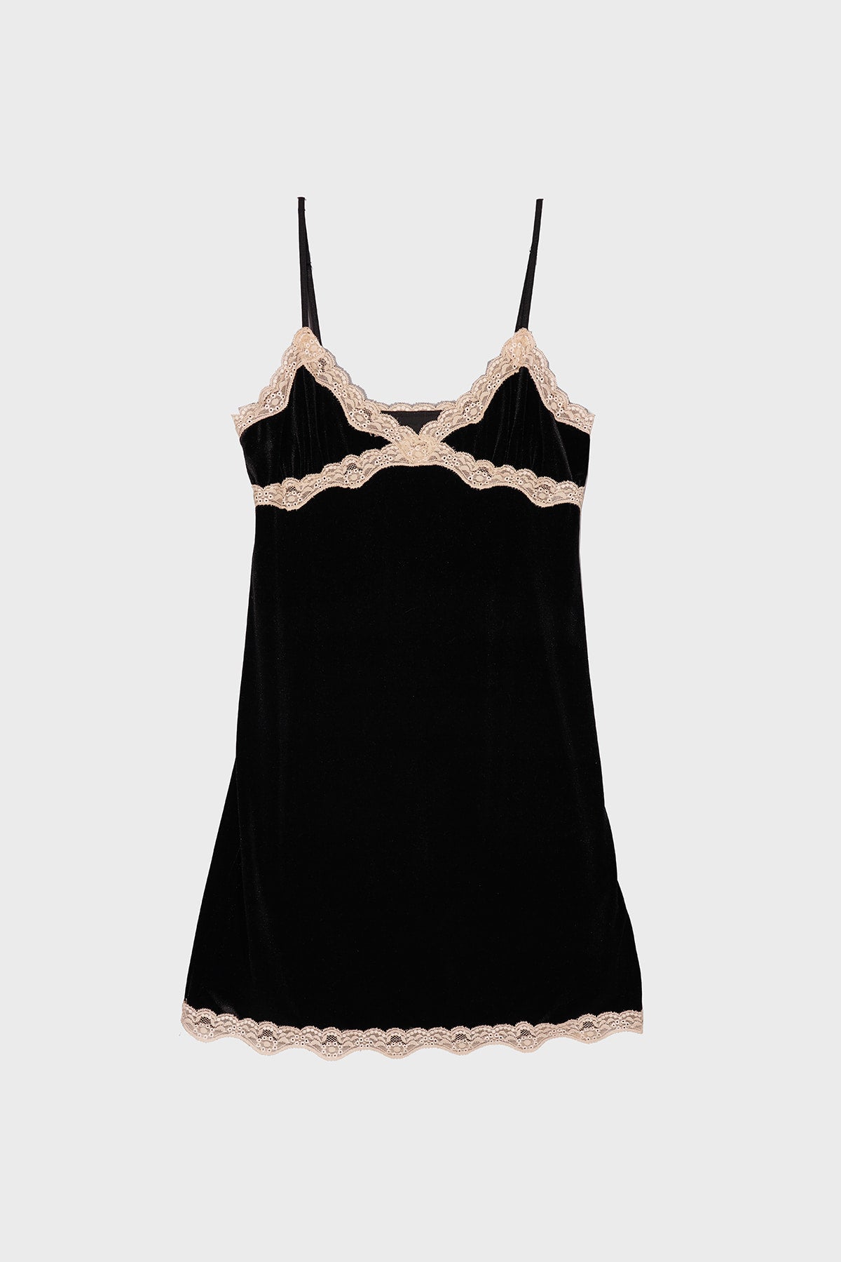 dared-ss-26-lace-trim-slip-dress-black-velvet-s