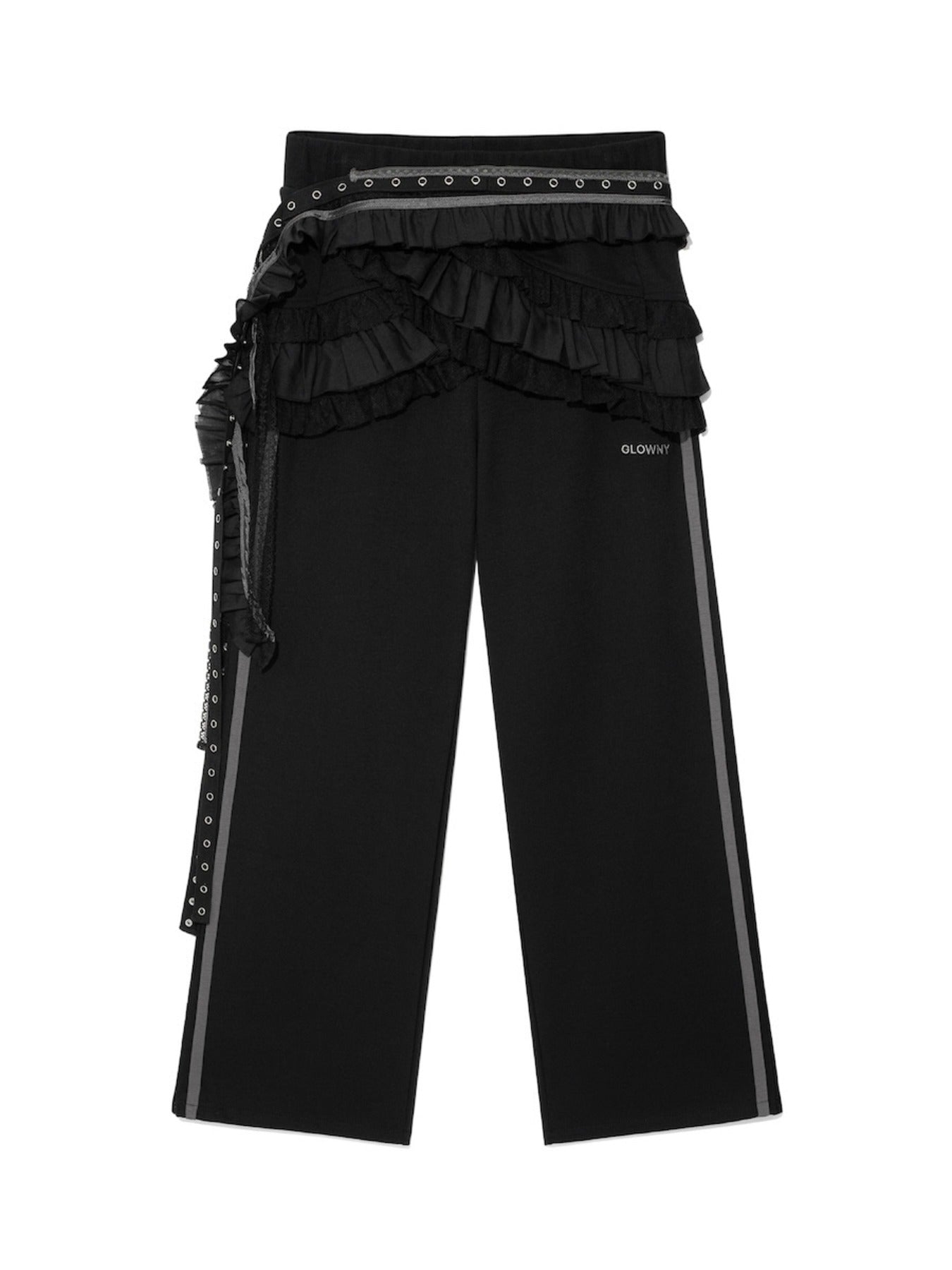 glowny-fw-25-romantic-layered-pants-black-black-s