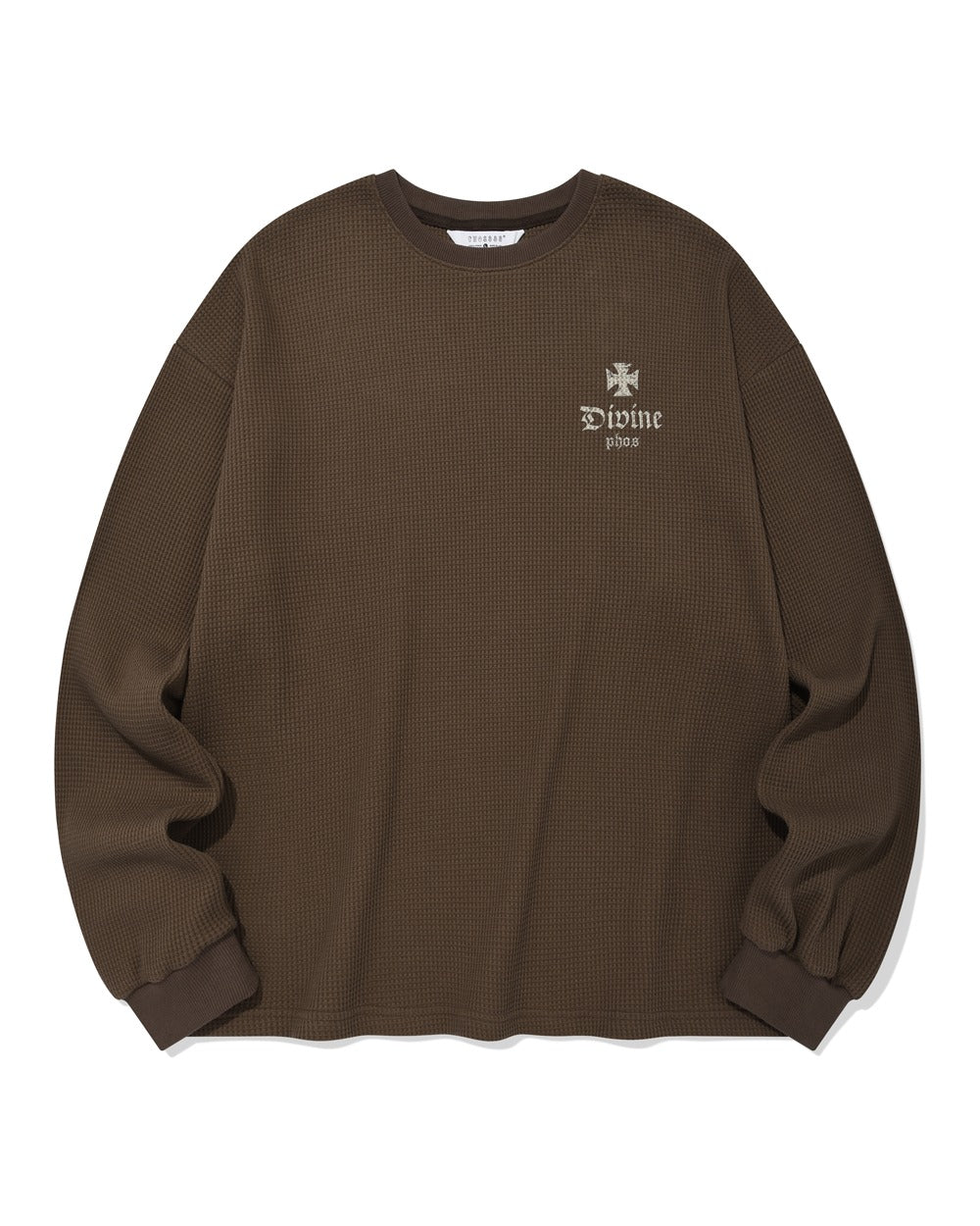 phos333-ss-26-divine-waffle-long-sleeved-dark-brown-dark-brown-s
