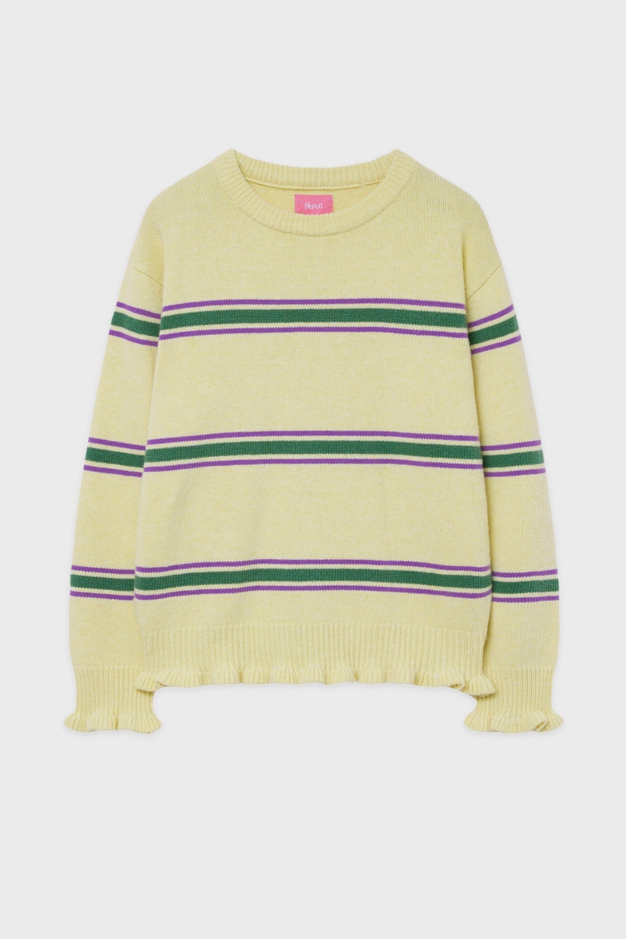 sinoon-fw-25-sn-stripe-ruffle-pullover-yellow-yellow-s