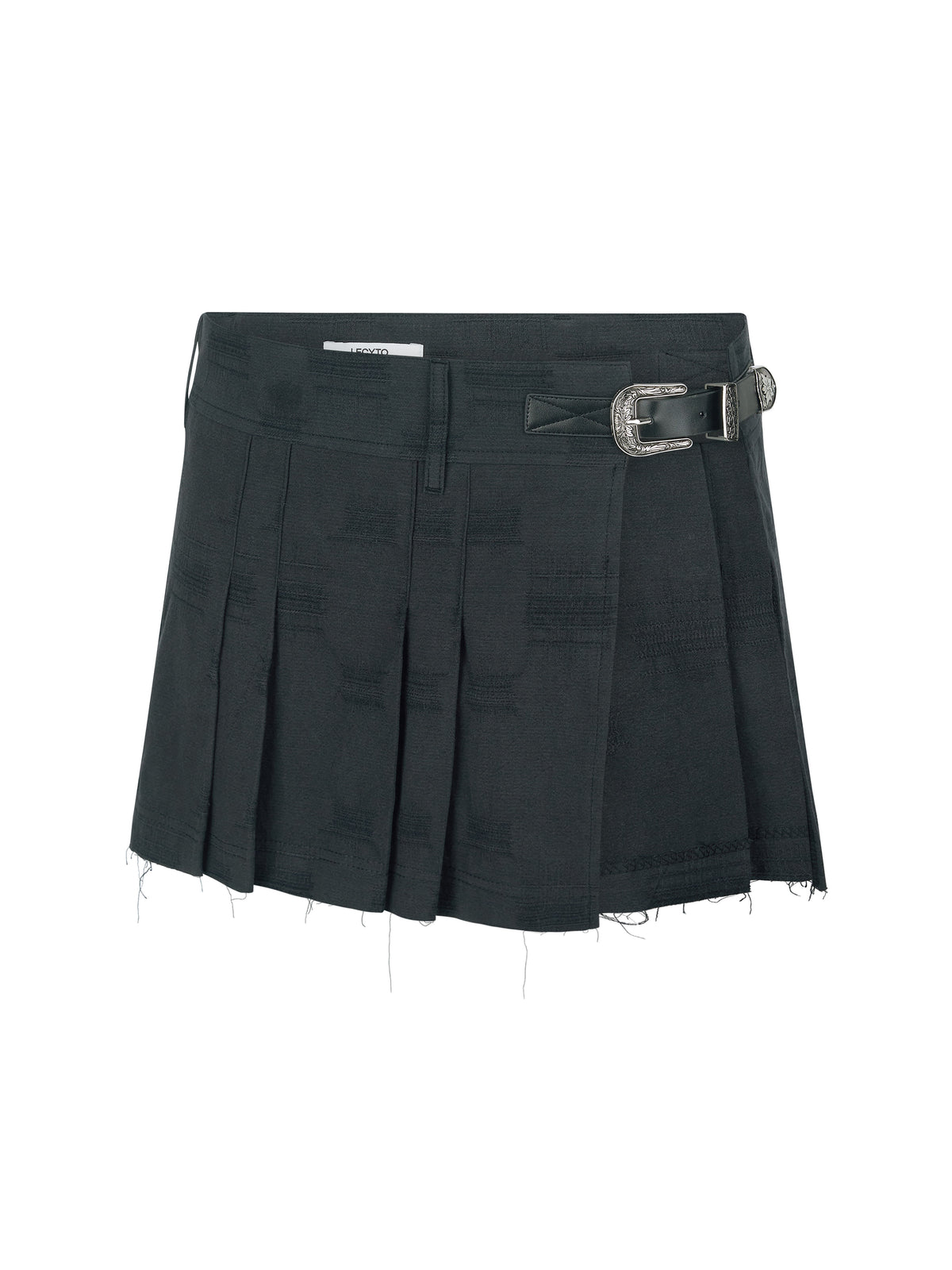 lecyto-fw-26-layered-short-pleated-skirt-black-black-s