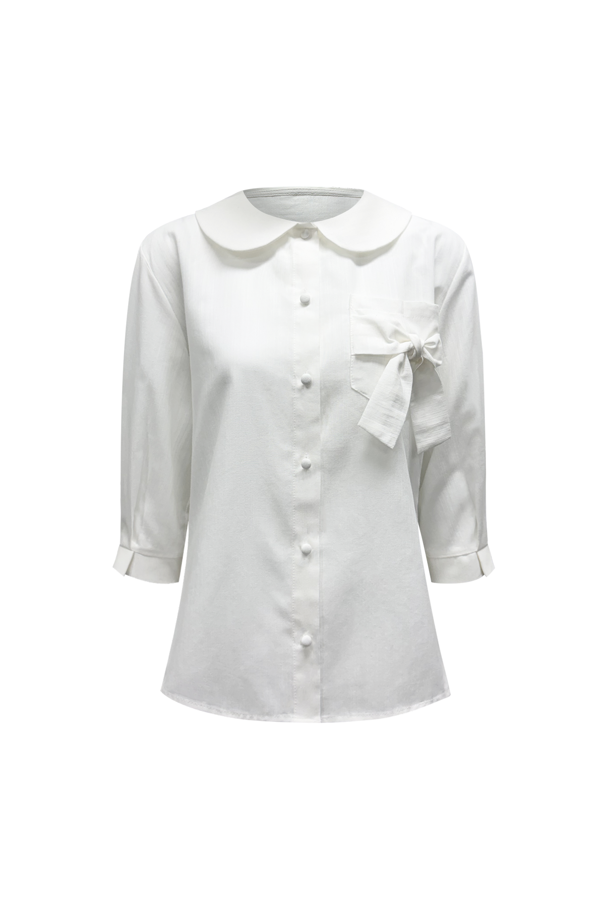 chemehc-fw-26-bow-mid-sleeve-blouse-white-white-s