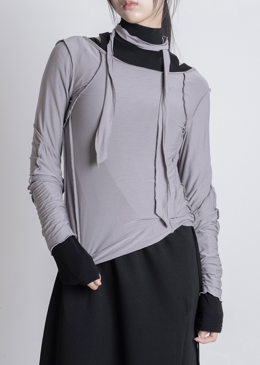 woohwa-fw-26-scarf-reverse-top-grey-gray-s