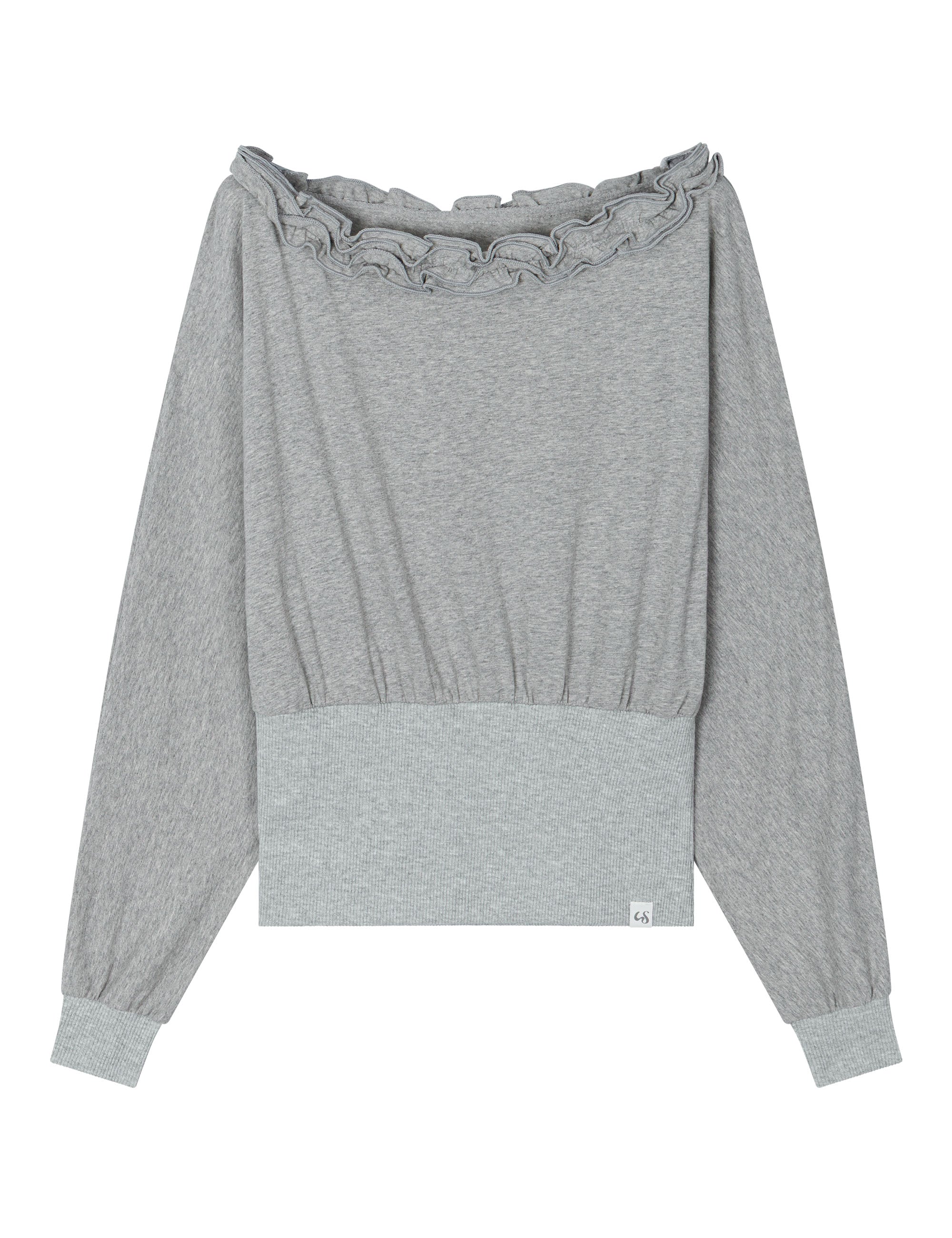 uglyshadow-fw-26-off-shoulder-ruffle-top-grey-gray-s