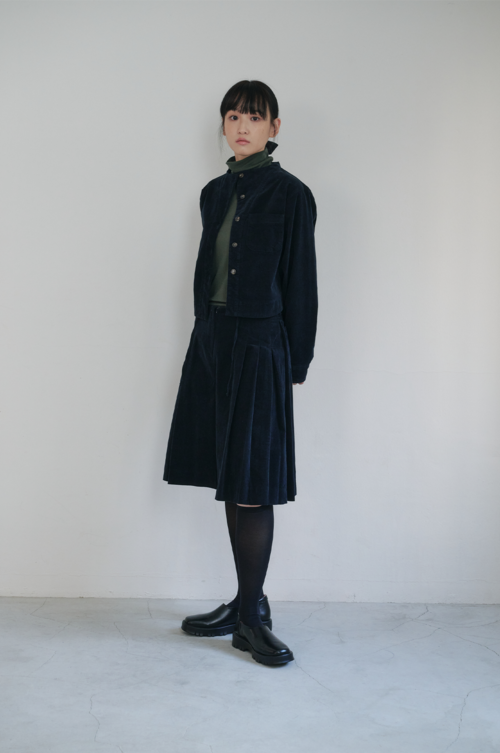 peep-fw-25-corduroy-pleated-skirt-pants-3colors-navy-navy-s
