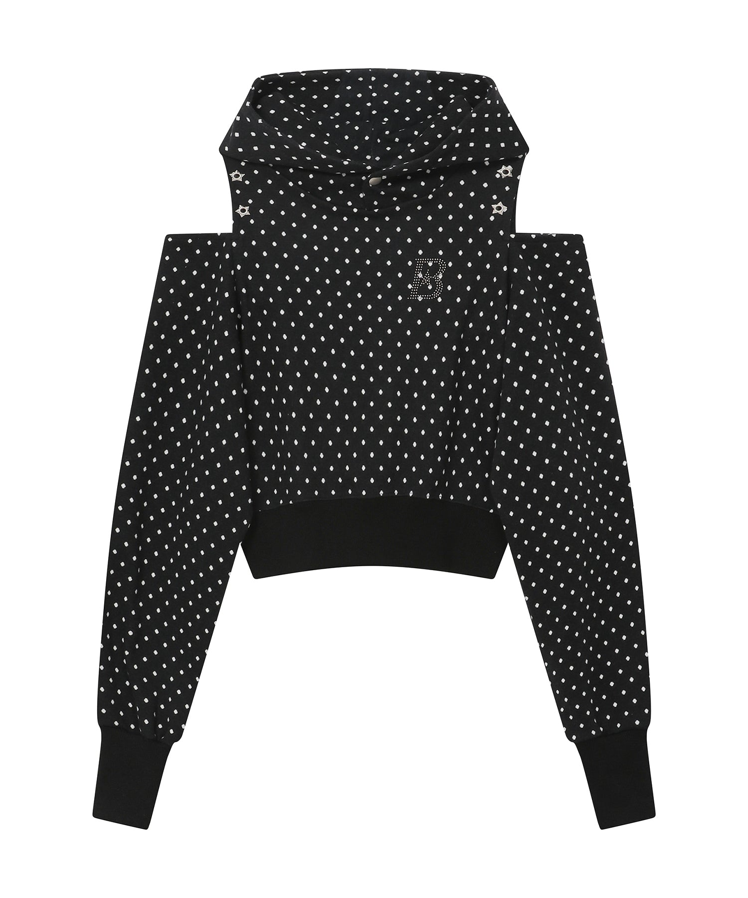 bauf-ss-25-dot-cutout-offshoulder-crop-hoodie-(black)
