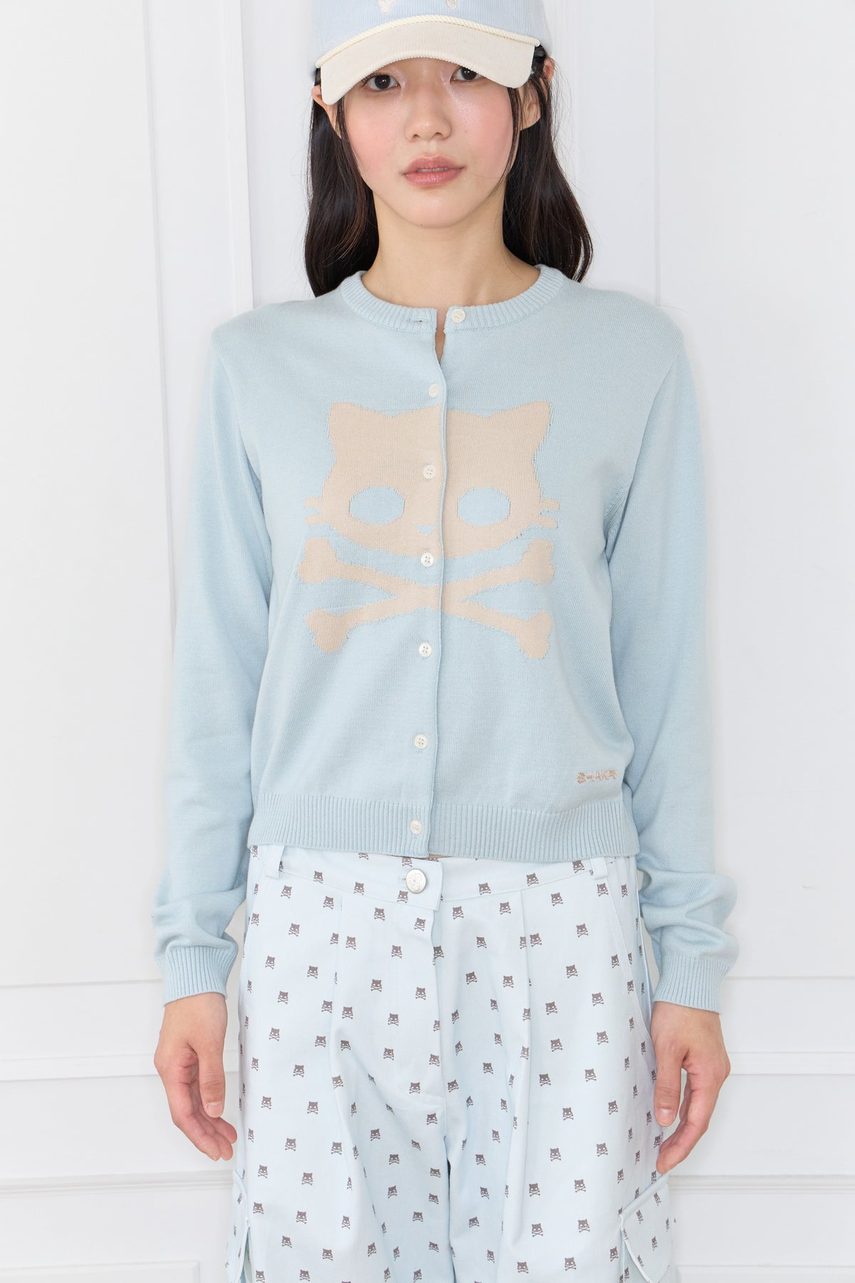 shakiri-fw-26-kiri-skull-knit-cardigan-mint-mint-size