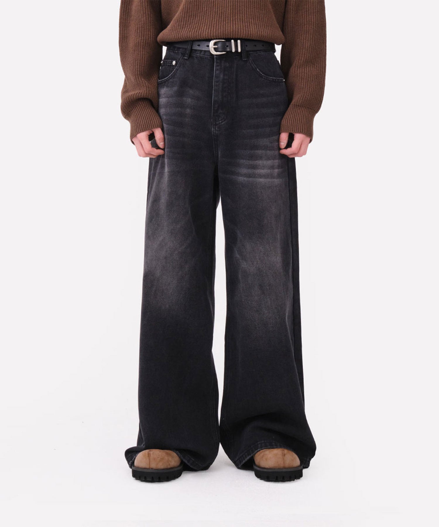 dwscompany-ss-25-oneway-washed-wide-denim-pants-(washed-black)