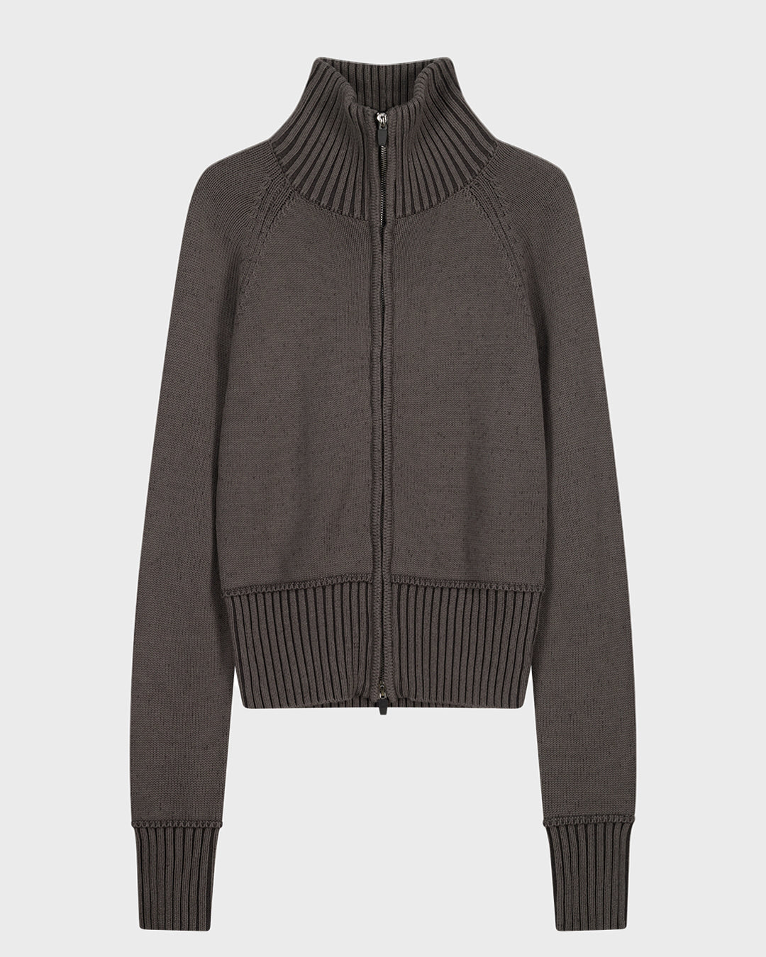 porterna-fw-25-high-neck-two-tone-knit-zip-up-dark-beige-dark-beige-s