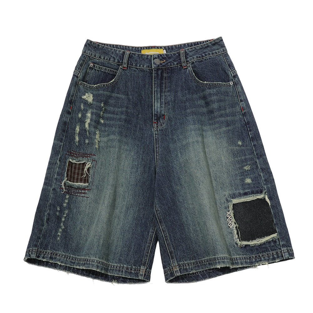 mainbooth-ss-26-repaired-denim-shorts-blue-denim-s