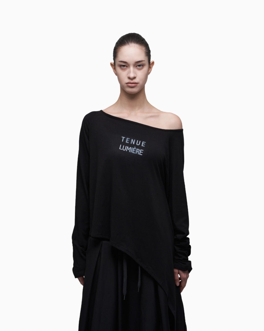 synerjyn-fw-26-tenue-flared-long-sleeve-black-black-s