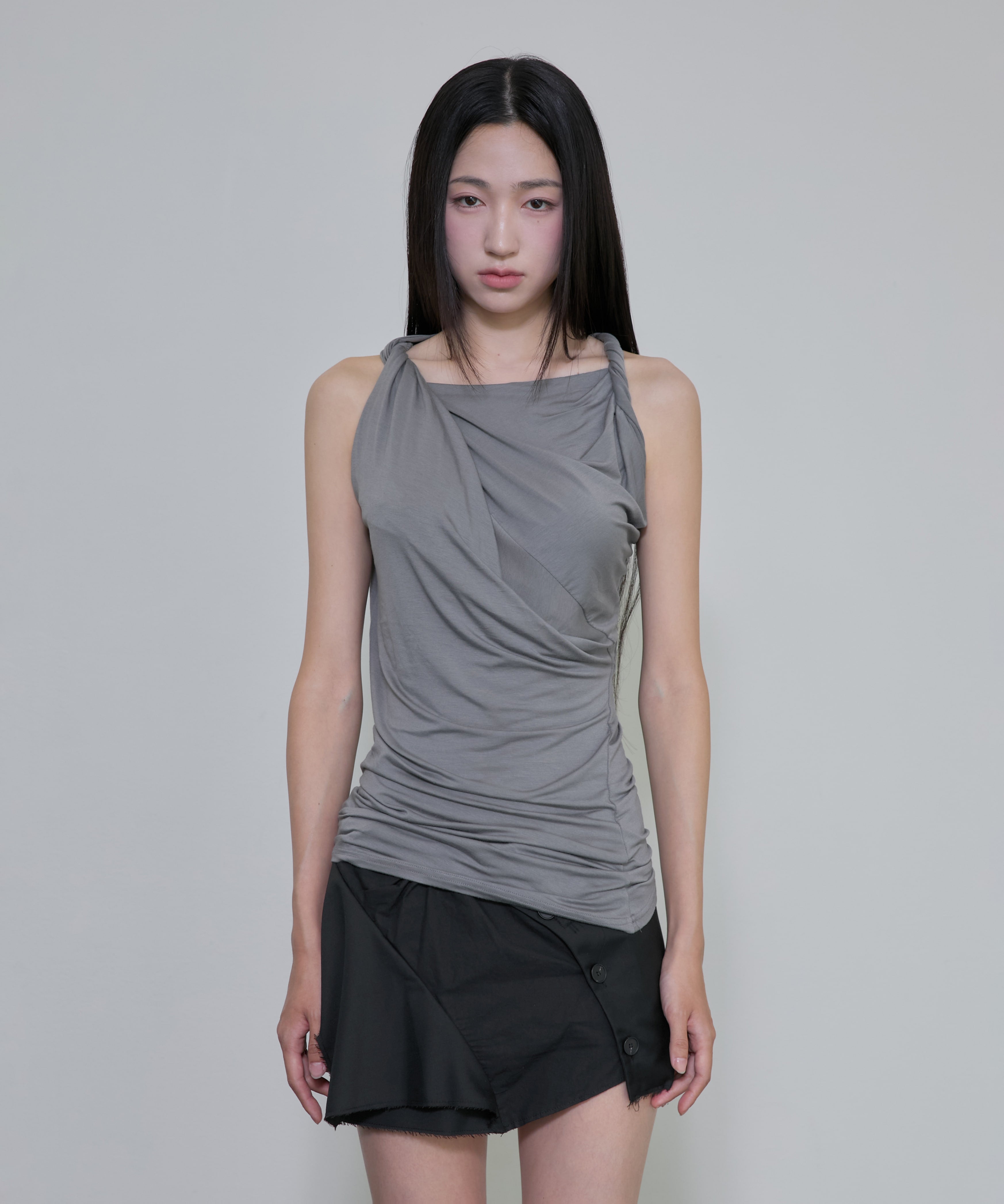 flareup-ss-26-braided-asymmetrical-sleeveless-fl-166-gray-gray-s