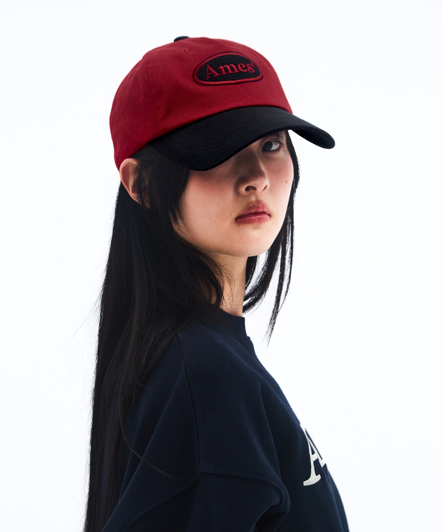 ames-worldwide-fw-25-symbol-logo-twotone-ball-cap-red-red-s