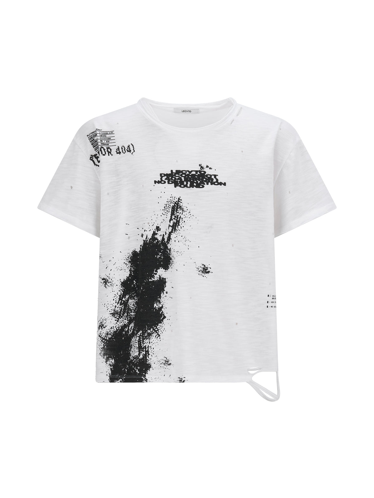 lecyto-fw-26-splatter-error-vintage-t-shirt-white-white-s