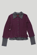 still-lethardy-fw-26-knitted-layered-button-loop-shirt-burgundy-s