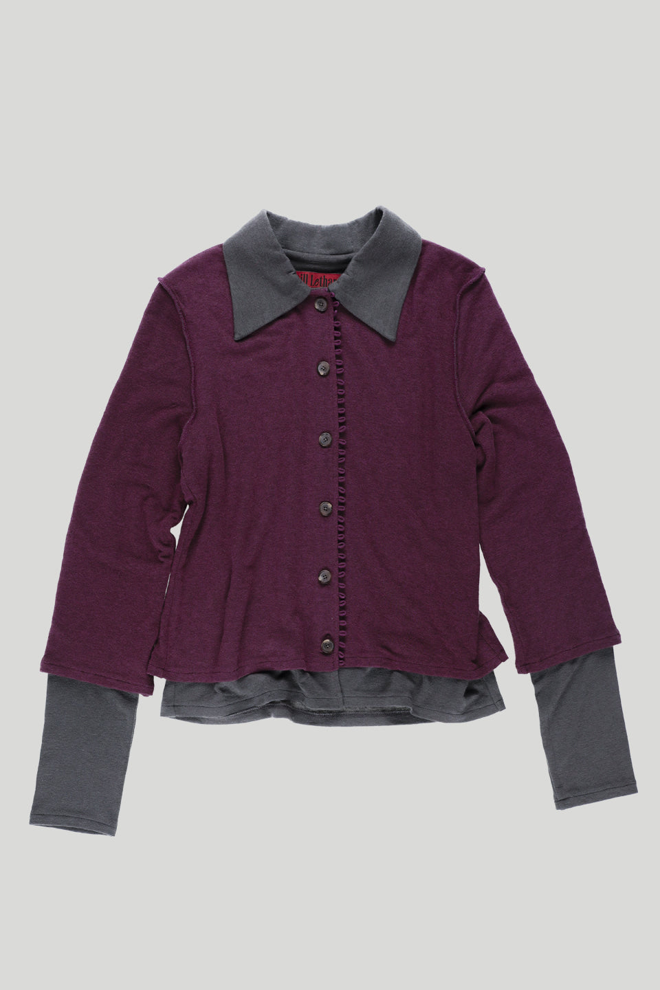 still-lethardy-fw-26-knitted-layered-button-loop-shirt-burgundy-s