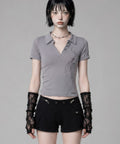 etre-au-sommet-ss-26-rib-collar-roll-up-shirring-top-gray-gray-s