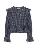 ugly-shadow-fw-25-button-check-frill-blouse-blue-blue-s