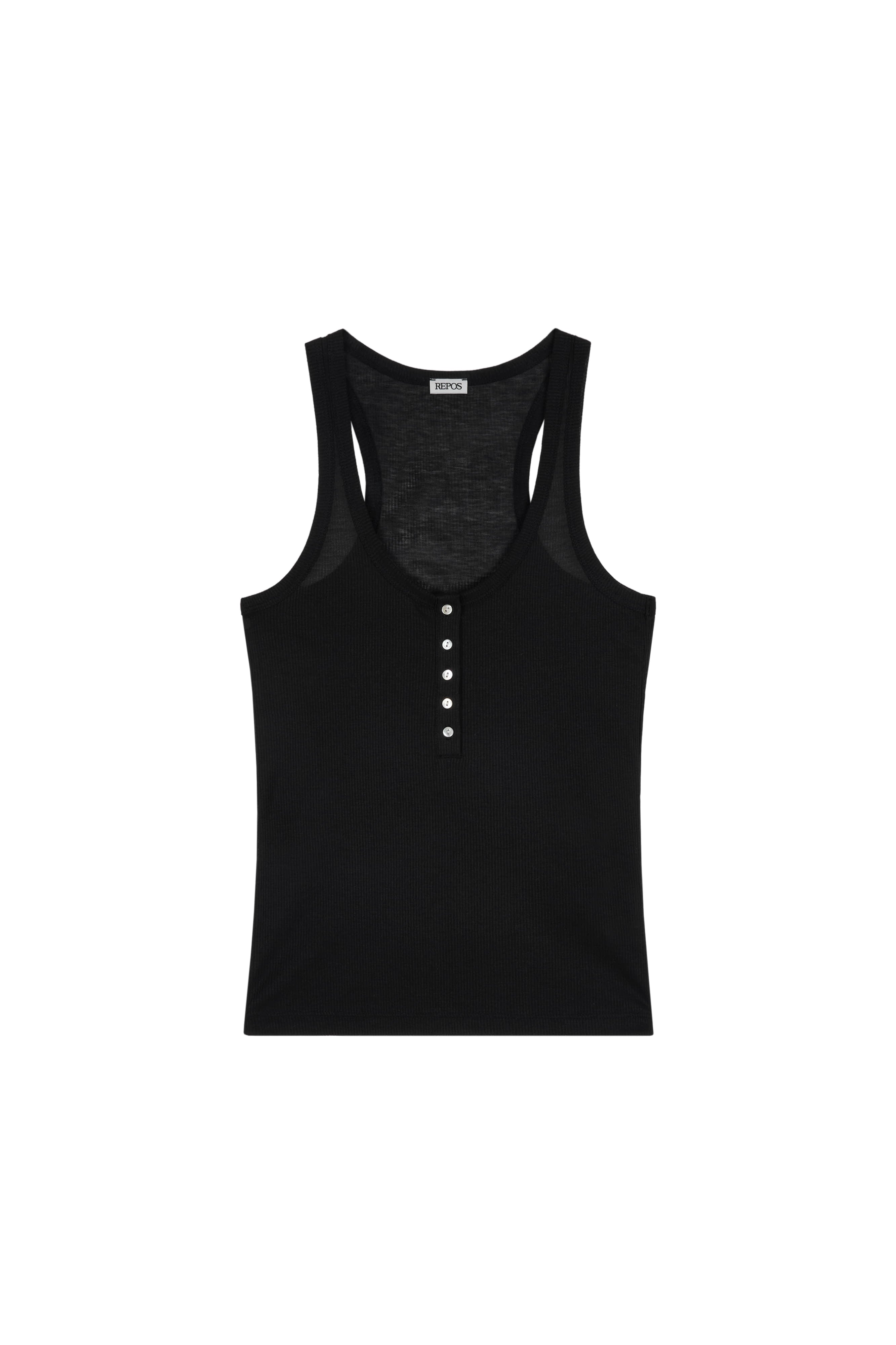 repos-fw-26-henley-ribbed-tank-top-black-black-black-s