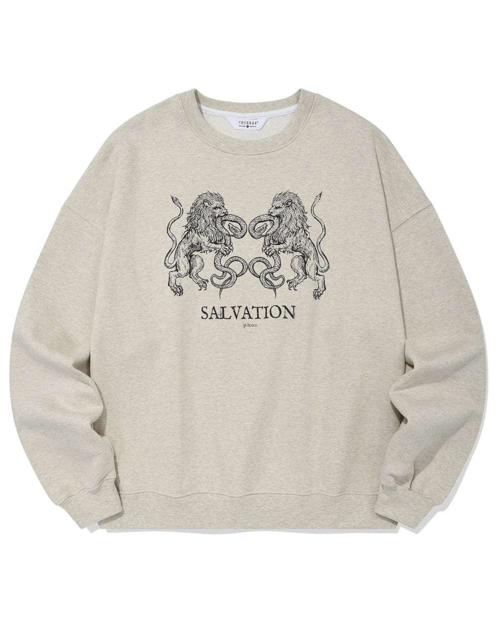 phos333-ss-26-salvation-lion-sweatshirt-oatmeal-oatmeal-s