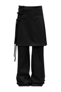 chemehc-fw-26-bow-buckle-midi-layered-pants-black-black-s