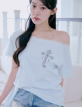DAYNEE Cross my heart tee mint
