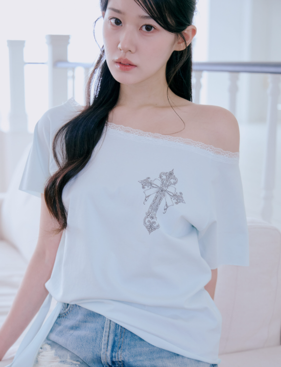 DAYNEE Cross my heart tee mint