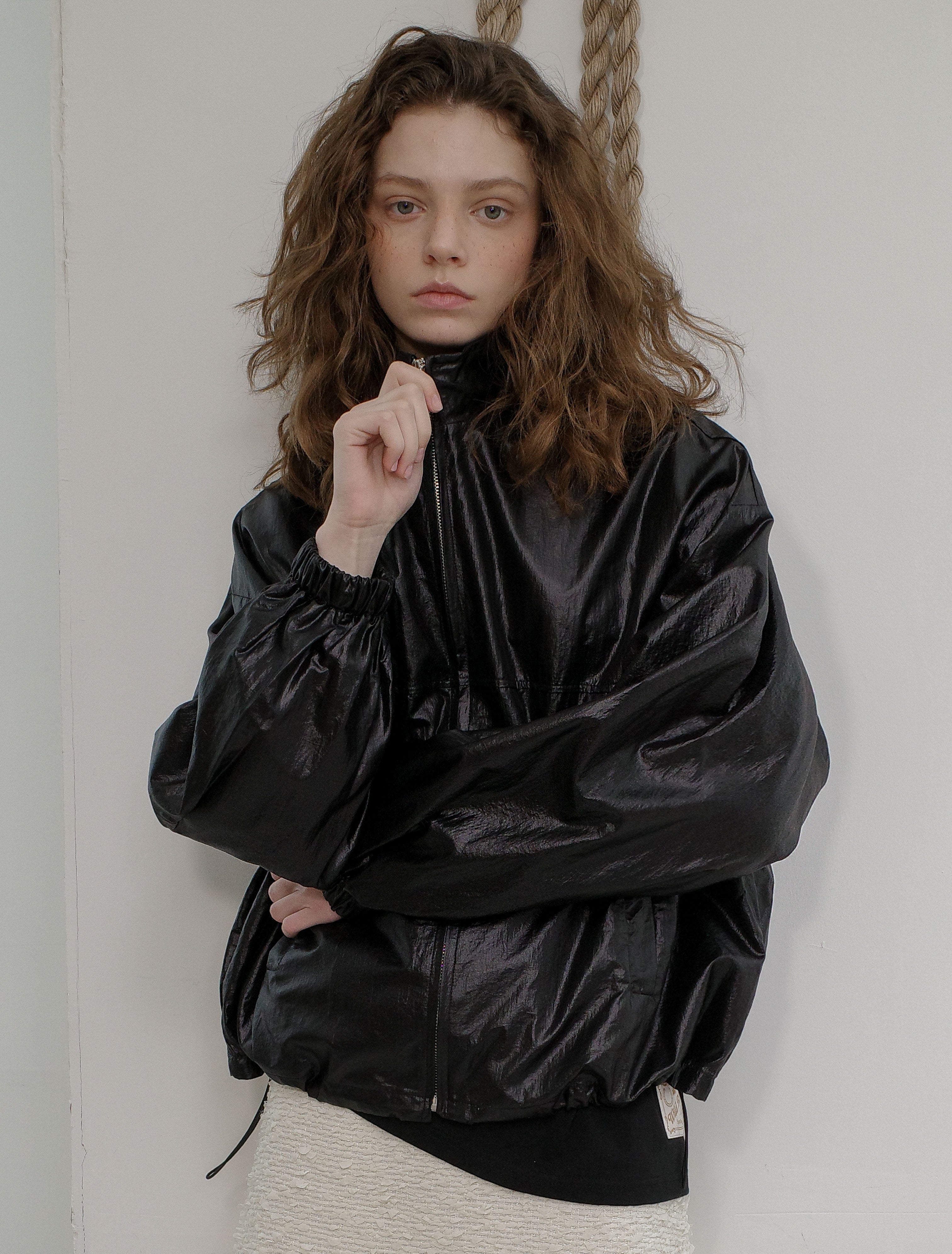 sparkling-piece-ss-26-glossy-wind-zip-jumper-black-s