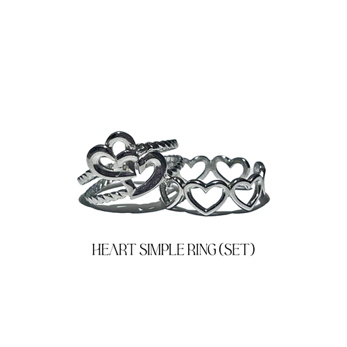 3amgang-seasonless-heart-simple-ring-set