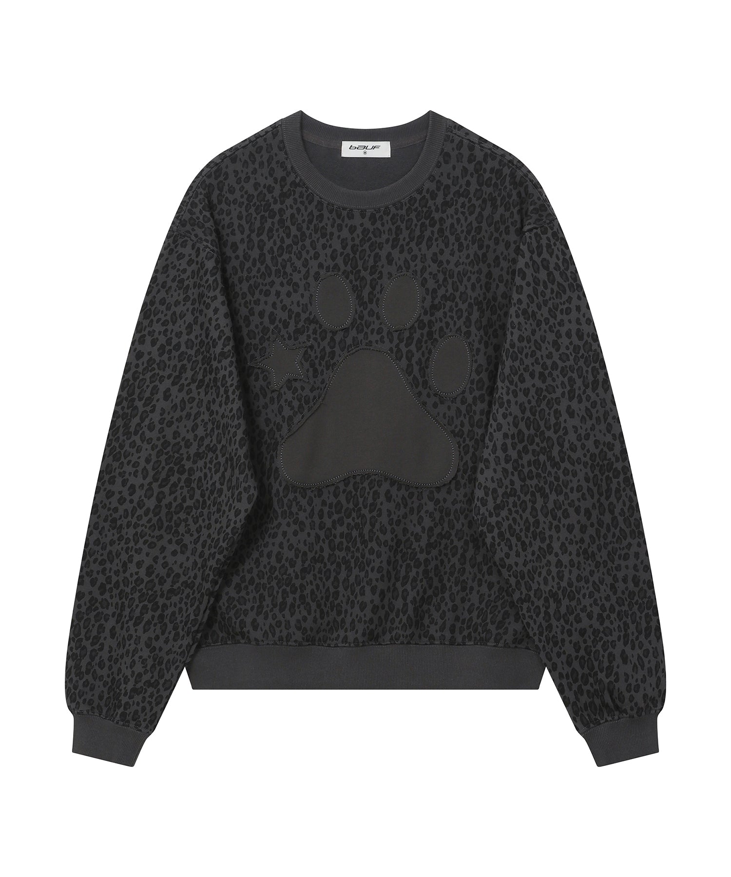 bauf-ss-25-leopard-puppy-sweatshirt-(charcoal)