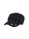 lecyto-fw-26-eyelet-distressed-patrol-cap-charcoal-charcoal-s