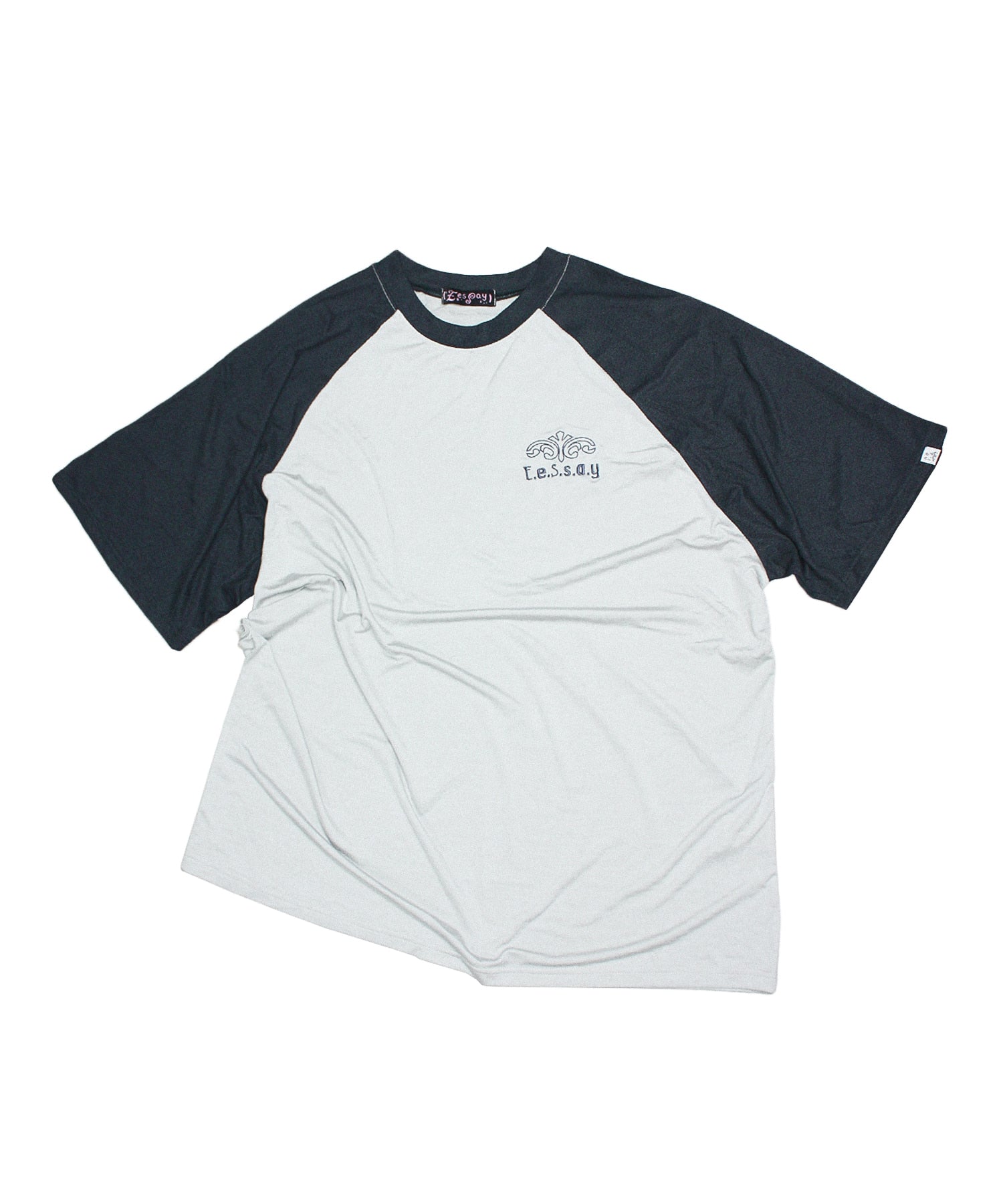 eessay-fw-25-es-raglan-tee-gray-navy-navy-s